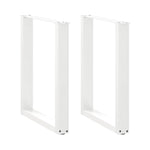 ZNTS Coffee Table Legs U-Shaped 2 pcs White 70x cm Steel 4013185