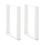 ZNTS Coffee Table Legs U-Shaped 2 pcs White 70x cm Steel 4013185