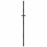 Garden Gate with Lock Black 85 x 200 cm Powder-coated steel 42015878