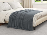 Throw Blankets 6 pcs Dark Grey 130 x 150 cm Fleece 42016797