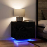 Bedside Cabinet 2 pcs Black Oak 50 x 39 x 41 cm Engineered Wood 863077