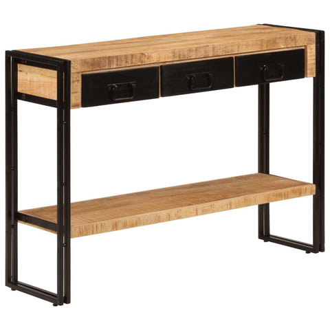 ZNTS Console Table 110x30x76 cm Solid Wood Mango 348159