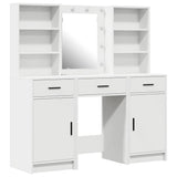 Dressing Table Set with Drawer 3 pcs White Engineered Wood 3334290