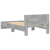 Bed Frame without Mattress with LED Lights Concrete Grey 100x200 cm 838802
