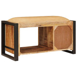 Storage Bench Brown 80 x 35 x 40 cm Solid Mango wood 4015983