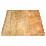 Table Top 120x60x3.8 cm Live Edge Solid Wood Mango 370744