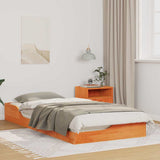 Bed Frame Wax Brown 100 x 200 cm Solid Pine Wood 873387