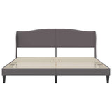 Bed Frame with Headboard Grey 180 x 200 cm Faux Leather 42027871