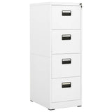 Filing Cabinet White 46x62x133 cm Steel 336278