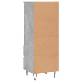 Highboard Concrete Grey 40x36x110 cm Engineered Wood 831512