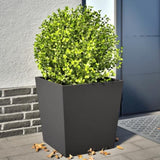 ZNTS Garden Planters Black 2 pcs 50x50x50 cm Steel 851067