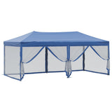 Folding Party Tent with Sidewalls Blue 3x6 m 93549