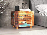 243323 Night Cabinet Solid Reclaimed Wood 43x33x51 cm