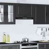 Kitchen Wall Cabinet Porto Black Engineered Wood 854078