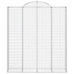 Arched Gabion Basket 200x50x220/240 cm Galvanised Iron 153501