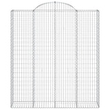 Arched Gabion Baskets 6 pcs 200x50x220/240 cm Galvanised Iron 3146450
