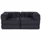 Modular Sofa 2 pcs Anthracite 140 x 70 x 56 cm Fabric 3315066