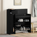 Shoe Cabinet Black Oak 100.5 x 28 x 100 cm Engineered Wood 871388