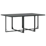 Garden Dining Set 7 pcs Black Steel 3335874