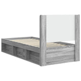Bed Frame with Storage and Headboard Grey Sonoma 100 x 200 cm 3413890