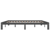 Bed Frame without Mattress Grey Solid Wood Pine 200x200cm 810387