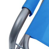ZNTS Director's Chairs 2 pcs Steel Blue 47917