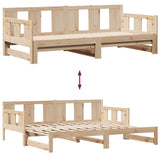 Daybed with Trundle and Drawers without Mattress 90x190 cm Single 3302229