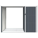 Garden Firewood Shed Anthracite 245x98x159 cm Galvanised Steel 46295