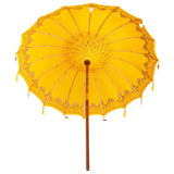 Balinese Parasol Yellow 215 x 215 x 260 cm Cotton and Wood 42006461