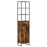 Bathroom Cabinet Smoke Oak 40 x 30 x 180 cm Engineered Wood 886494