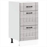 Kitchen Base Cabinet Lucca Grey Sonoma Engineered Wood 854236