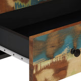 Highboard with Drawer 60x33x100 cm Solid Wood Reclaimed&Iron 352935