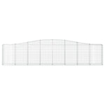 Arched Gabion Baskets 15 pcs 400x30x80/100 cm Galvanised Iron 3145822