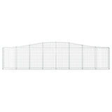 Arched Gabion Baskets 15 pcs 400x30x80/100 cm Galvanised Iron 3145822