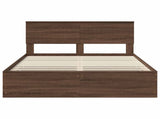 Bed Frame with Drawer Brown Oak 135 x 190 cm Engineer Wood 3410720
