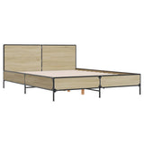 Bed Frame without Mattress Sonoma Oak 150x200 cm 3280003