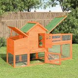 Chicken Coop Brown 186.5x58.5x113 cm Solid Wood Pine 172228