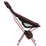 ZNTS Foldable Camping Chairs 2 pcs Black Oxford Fabric and Aluminium 366546