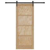 Sliding Door ORKDAL Brown 83 x 211 cm Solid Pine Wood 3333674