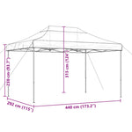 Foldable Party Tent Pop-Up Brown 440x292x315 cm 4004964