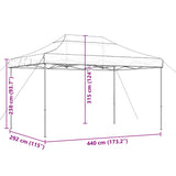 Foldable Party Tent Pop-Up Burgundy 440x292x315 cm 4004963