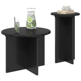 Side Table Set with Storage 2 pcs Black Oak Engineered Wood 8001029