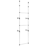 ZNTS Telescopic Wardrobe System with Rods Aluminium 321105