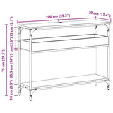 Console Table Old wood 100 x 29 x 75 cm Engineered wood 883522