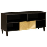 TV Cabinet Black and Gold 100 x 33 x 46 cm Engineered wood 4017844