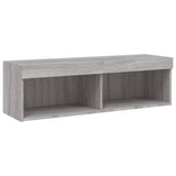 6 Piece TV Wall Units with LED Grey Sonoma Engineered Wood 3216709