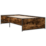 Bed Frame without Mattress Smoked Oak 90x200 cm 845243