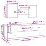 ZNTS 5 Piece Bathroom Furniture Set Oak Engineered Wood 242564