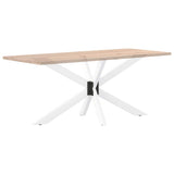 Dining Table Leg Spider Shape White 150x78x cm Steel 4013117