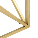 Coffee Table Gold Stainless Steel and Tempered Glass 349978
